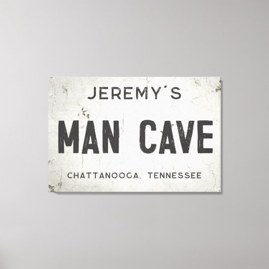 Rustieke Moderne Industriële Boerderij Man Cave Ci Canvas Afdruk (Voorkant)