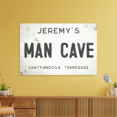 Rustieke Moderne Industriële Boerderij Man Cave Ci Canvas Afdruk (Insitu (Woonkamer))