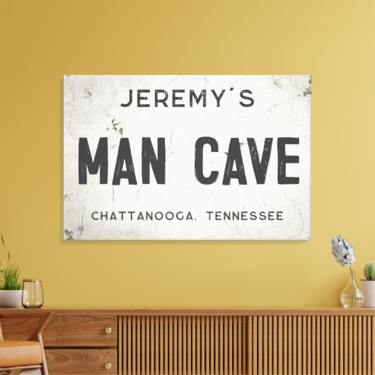 Rustieke Moderne Industriële Boerderij Man Cave Ci Canvas Afdruk (Insitu (Woonkamer))