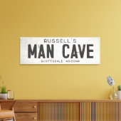 Rustieke Moderne Industriële Boerderij Man Cave Ci Canvas Afdruk (Insitu (Woonkamer))
