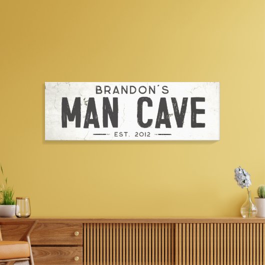 Rustieke Moderne Industriële Boerderij Man Grot La Canvas Afdruk (Insitu (Woonkamer))