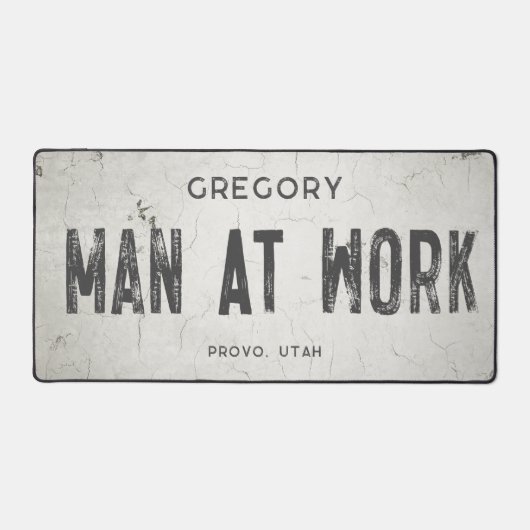 Rustieke Moderne Industriële Boerderij Mannelijke  Bureaumat (Voorkant)