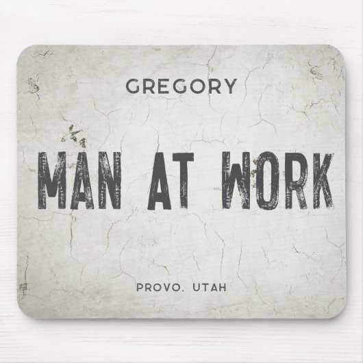 Rustieke Moderne Industriële Boerderij Mannelijke Muismat (Voorkant)