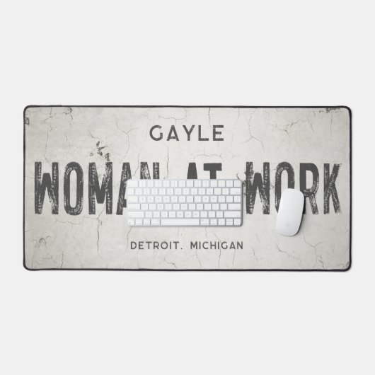Rustieke Moderne Industriële Boerderij Meisje Naam Bureaumat (Keyboard & Muis)