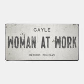 Rustieke Moderne Industriële Boerderij Meisje Naam Bureaumat (Voorkant)