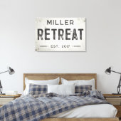 Rustieke Moderne Industriële Boerderij Retreat Canvas Afdruk (Insitu (Slaapkamer))