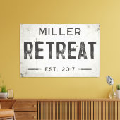 Rustieke Moderne Industriële Boerderij Retreat Canvas Afdruk (Insitu (Woonkamer))