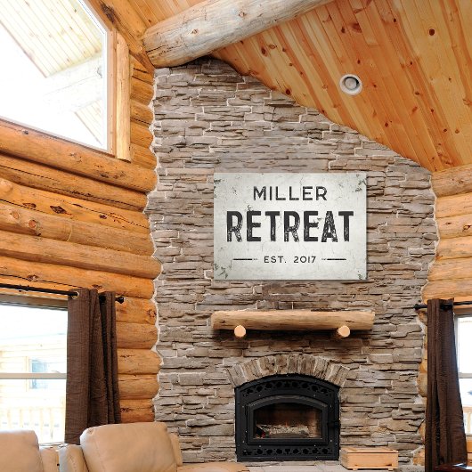 Rustieke Moderne Industriële Boerderij Retreat Canvas Afdruk