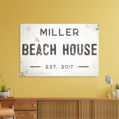 Rustieke Moderne Industriële Boerderij Strand Huis Canvas Afdruk (Insitu (Woonkamer))