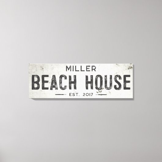 Rustieke Moderne Industriële Boerderij Strand Huis Canvas Afdruk (Voorkant)