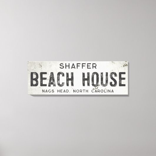 Rustieke Moderne Industriële Boerderij Strand Huis Canvas Afdruk (Voorkant)