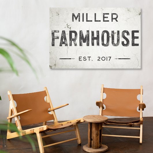 Rustieke Moderne Industriële Boerderij Teken Canvas Afdruk
