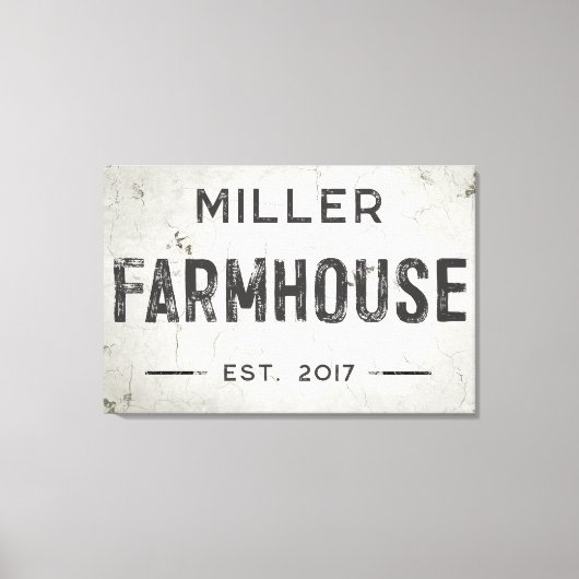 Rustieke Moderne Industriële Boerderij Teken Canvas Afdruk (Voorkant)