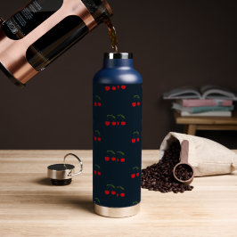 Rustieke moderne kersenpatronen waterfles