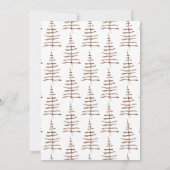 Rustieke Moderne Kerstbomen Houten Strijklichten Kaart (Achterkant)