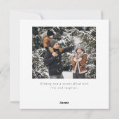 Rustieke moderne Kerstmis twee foto vierkant Feestdagenkaart (Achterkant)