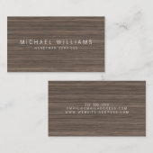 Rustieke moderne klusjesman, bouwer bruin hout visitekaartje (Voorkant / Achterkant)