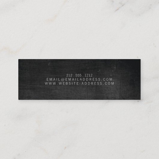 Rustieke moderne klusjesman, bouwer dun Visitekaar Mini Visitekaartje (Achterkant)