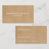 Rustieke moderne minimalistische afspraakkaart visitekaartje (Voorkant / Achterkant)
