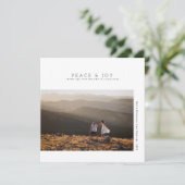 Rustieke moderne minimalistische vakantie | Vrede  Save The Date (Staand voorkant)