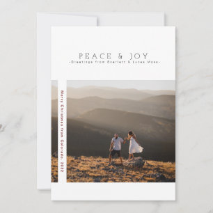 Rustieke moderne minimalistische vakantie Vrede Save The Date