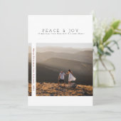 Rustieke moderne minimalistische vakantie | Vrede  Save The Date (Staand voorkant)