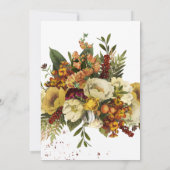 Rustieke moderne oogst Thanksgiving dinerfeest Kaart (Achterkant)
