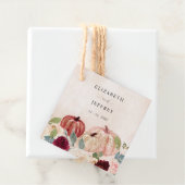 Rustieke Moderne Pompoenen Country Fall Bruiloft Bedankjes Labels (In situ)