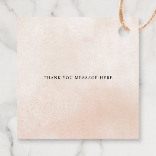 Rustieke Moderne Pompoenen Country Fall Bruiloft Bedankjes Labels (Achterkant)