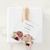 Rustieke Moderne Pompoenen Country Fall Bruiloft Bedankjes Labels (In situ)