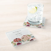 Rustieke Moderne Pompoenen Country Fall Bruiloft Glazen Onderzetter (Schuin)