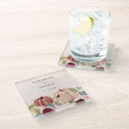 Rustieke Moderne Pompoenen Country Fall Bruiloft Glazen Onderzetter