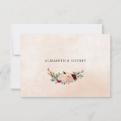 Rustieke Moderne Pompoenen Country Fall Bruiloft RSVP Kaartje (Achterkant)