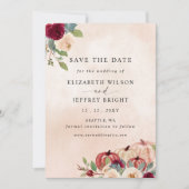 Rustieke Moderne Pompoenen Country Fall Bruiloft Save The Date (Voorkant)