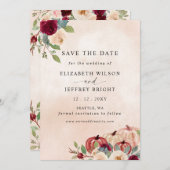Rustieke Moderne Pompoenen Country Fall Bruiloft Save The Date (Voorkant / Achterkant)