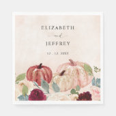 Rustieke Moderne Pompoenen Country Fall Bruiloft Servet (Voorkant)