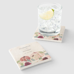 Rustieke Moderne Pompoenen Country Fall Bruiloft Stenen Onderzetter