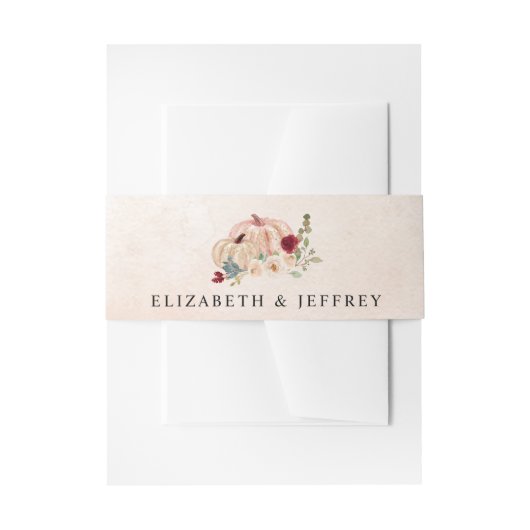 Rustieke Moderne Pompoenen Country Fall Bruiloft Uitnodigingen Wikkel (Voorkant Voorbeeld)