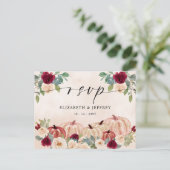 Rustieke moderne pompoenen Country Herfst RSVP Briefkaart (Staand voorkant)