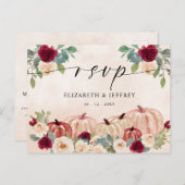 Rustieke moderne pompoenen Country Herfst RSVP Briefkaart (Voorkant / Achterkant)