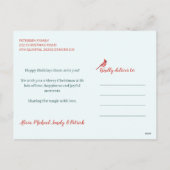 Rustieke moderne Prettige Feestdagen denneboomtakk (Achterkant)