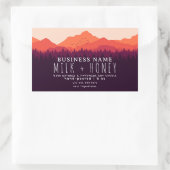 Rustieke moderne rode berg kaars label (Tas)