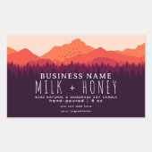 Rustieke moderne rode berg kaars label (Voorkant)