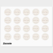Rustieke moderne script gepersonaliseerde huwelijk ronde sticker (Vel)