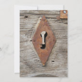 Rustieke Moderne Script Huwelijksfoto Save the Dat Kaart (Achterkant)