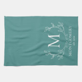 Rustieke moderne takken Antlers Monogram | BLAUWGR Theedoek (Horizontaal)