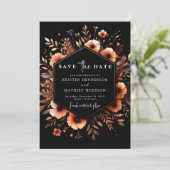 Rustieke moderne terracotta bruiloft save the date (Staand voorkant)