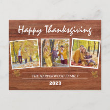 Rustieke moderne Thanksgiving familie foto collage