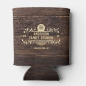 Rustieke moderne  trendy familie crest reünie blikjeskoeler (Achterkant)