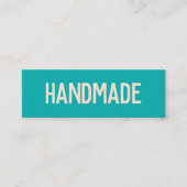 Rustieke moderne turquoise handgemaakte geschenken mini visitekaartje (Voorkant)